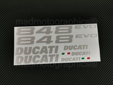 brushed aluminum oem size DUCATI 848 EVO fairing tank stickers decals 848Evo