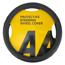AA Motor Car Steering wheel Cover Comfort Driving All Black Styling Better Grip