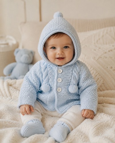 Mintini baby boy blue hooded - blue,