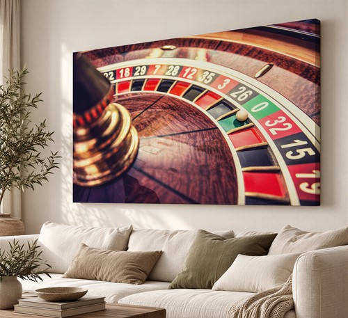 Casino roulette wheel canvas - roulette,