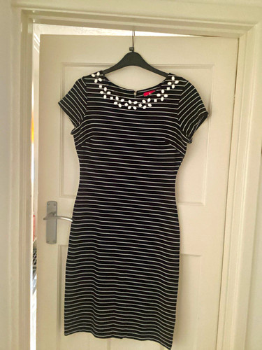Together black white striped - black,
