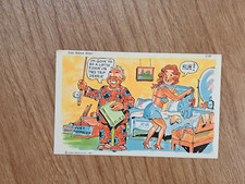 Honeymoon Comic Postcard Linen