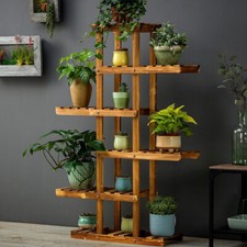 Tier flower rack wood plant - flower,