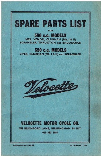 Velocette 350cc viper clubman - viper,