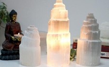 Selenite healing tower lamp - lamp,