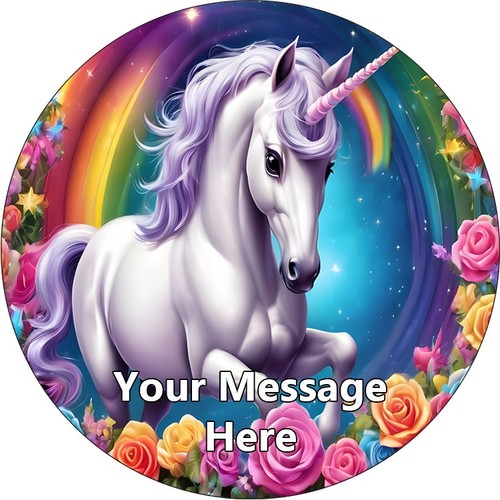 Rainbow unicorn flowers - unicorn,