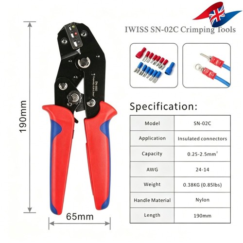 02c ratchet crimp tool - sn-02c,