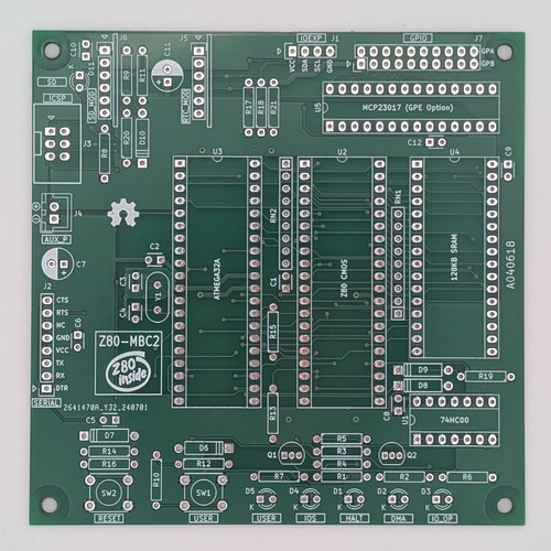 Z80 mbc2 sbc pcb - z80-mbc2, designed