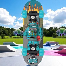 Kids Mini Skateboard Xootz 17"x5" Childrens Robot Skateboards Maple Deck Gift