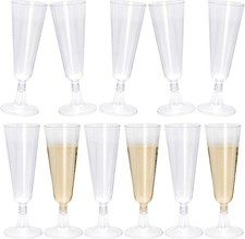 20pcs plastic champagne flutes - 20pcs,