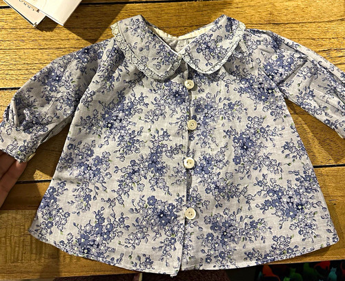 Handmade blue white floral - blue/white,