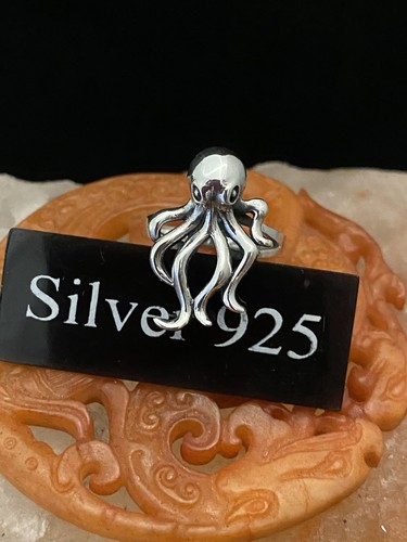 Silver octopus ring - silver,