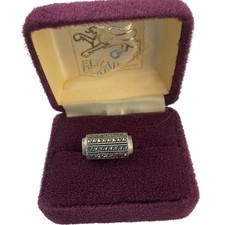 Elizabeth Duke Silver 800 Ring Pave Set with Silver Stones Size O