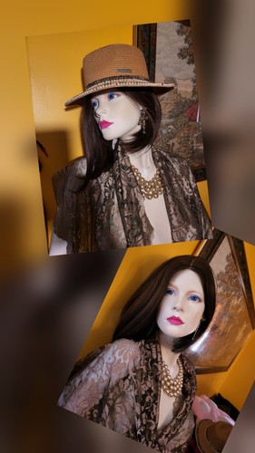 Brown wig - brown,