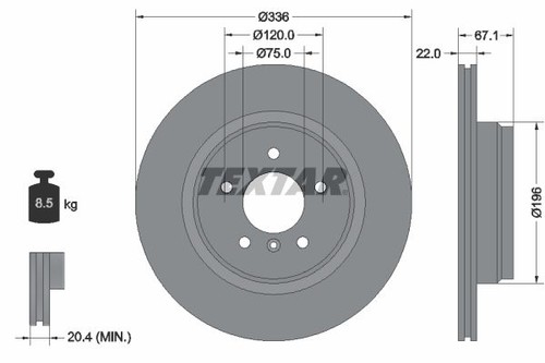 Brake disc textar - brake,