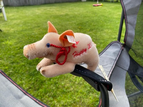 Vintage steiff pig - vintage, pig,