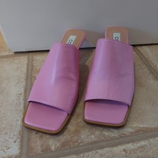 Cos Pink Leather Mule Open Toe