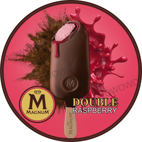 Ice cream van sticker magnum - cream,