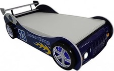 Racing Car Bed for Kids Blue LED Lights - Mattress Included