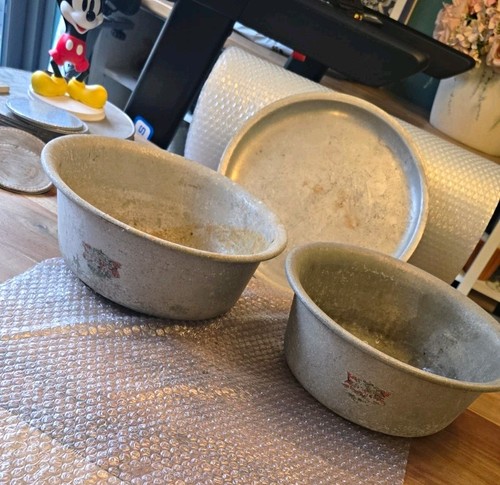 Vintage metal wash basins - vintage,