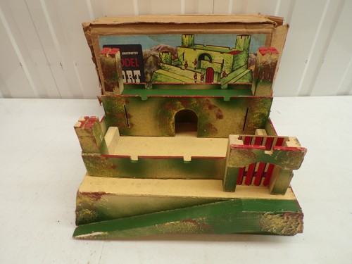 Vintage wooden toy castle - wooden,