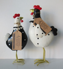 2 x Metal Hen Chicken
