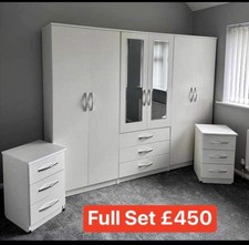 Brand New 6 Doors Cupboard/Wardrobe With 2x Bedside Drawers Only £450 SALE ❤️