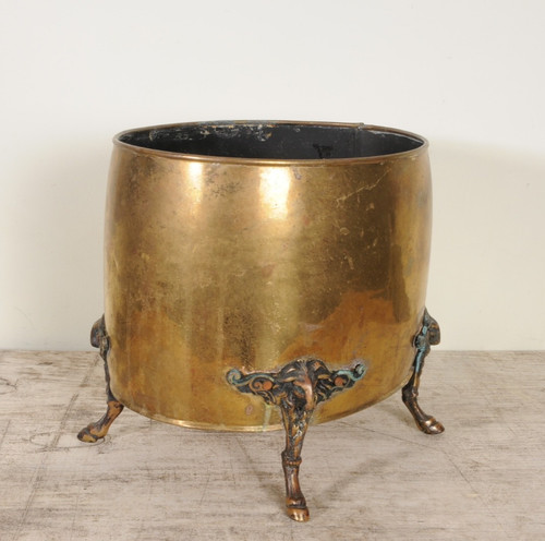 Antique vintage oval - vintage, brass