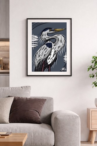 Heron graffiti street - heron,