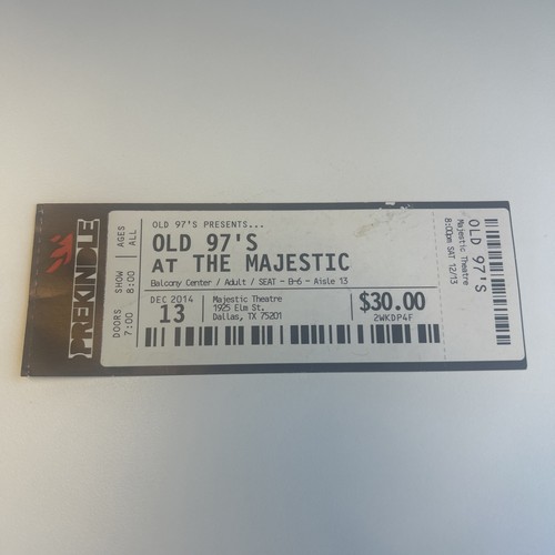 2014 old concert ticket - old,