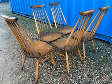 4 Ercol Goldsmith Windsor Dining Chairs MidCentury Retro Vintage FREE DELIVERY🚚