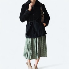 Beautiful Vintage Wallace  & Sacks Leather Collection Belted Jacket UK16