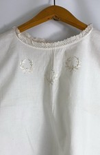 Antique Edwardian Corset Cover Blouse Peasant Top Embroidered Camisole Chemise 