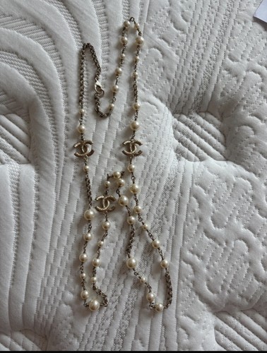Chanel long necklace gold - necklace,