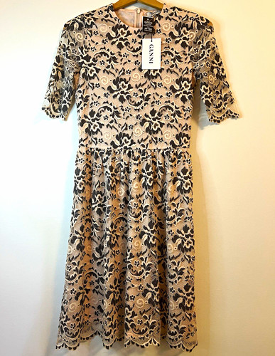 Nwt ganni pink grey cream - ganni,