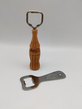 Vintage Wood Carved Bottle Shaped Coca Cola Bottle Opener 1996 S5954