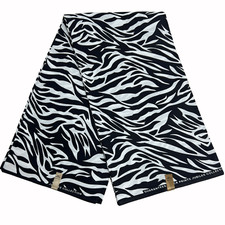 African Fabric Black White