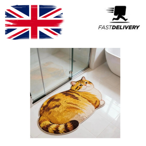 Cute cat diatomite bath mat - diatomite,