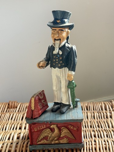 Vintage cast iron uncle sam - cast,