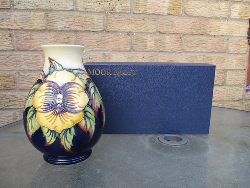 Moorcroft golden pansy vase - pansy,