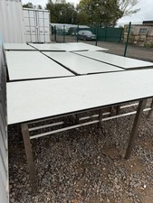 Stainless Steel Laboratory/Workshop Bench Trespa Worktop 2250mmx750mm Heavy Duty