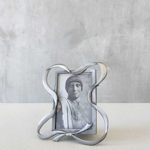 Vintage pewter photo frame - pewter,