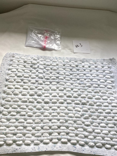 Hand knitted white blue - knitted, &