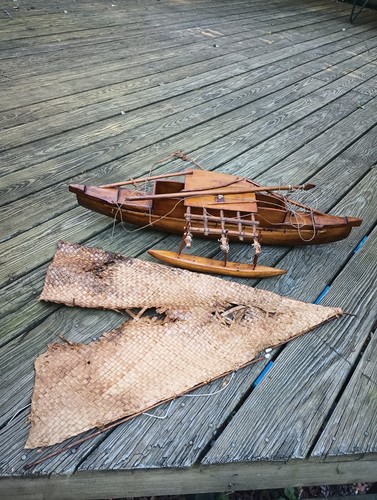 Amreican samoa wood outrigger - samoa,