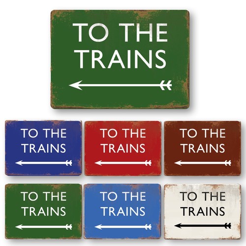 Metal sign railway - sign,