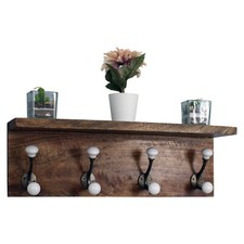 Hook Rack 4 Metal Hooks