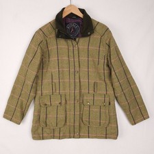 Rydale Womens Field Jacket UK12 Brown Wool Mix Tweed Equestrian Shooting Coat