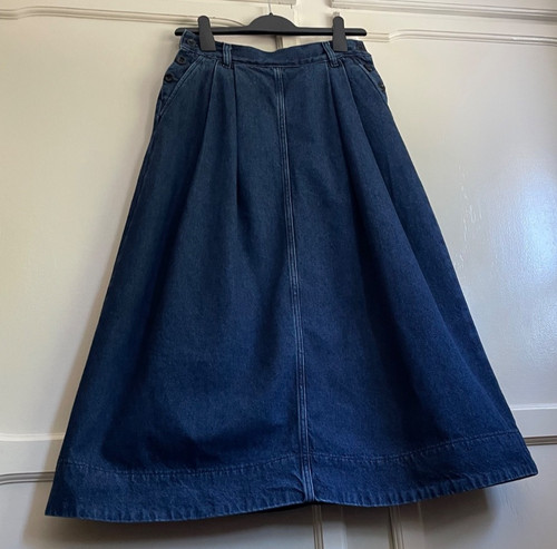 Toast indigo denim midi skirt - toast,