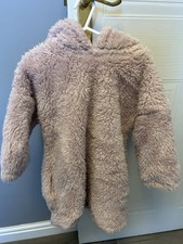 Next Age 3-4 Soft Furry Pink Hoodie With Side Pockets Very Cosy Good Condition