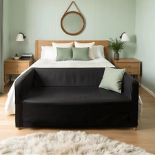 Solid Black European Linen